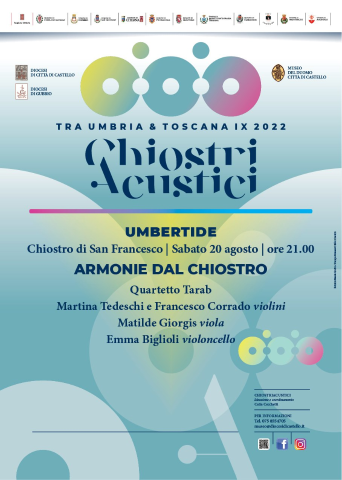 La rassegna “Chiostri acustici” fa tappa a Umbertide il 20 agosto con il concerto del quartetto Tarab