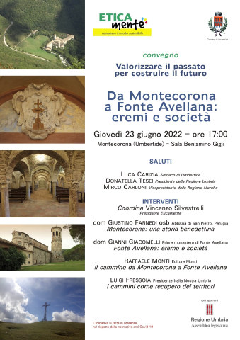 Il 23 giugno il convegno "Da Montecorona a Fonte Avellana: eremi e società"