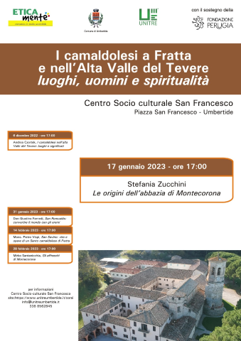 “Le origini dell’abbazia di Montecorona”, incontro al Centro San Francesco il 17 gennaio
