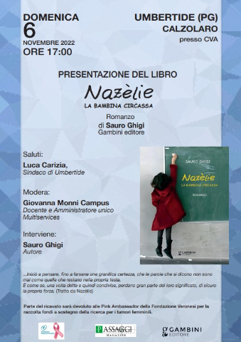 Il 6 novembre al Cva di Calzolaro la presentazione del libro “Nazèlie. La bambina circassa” di Sauro Ghigi