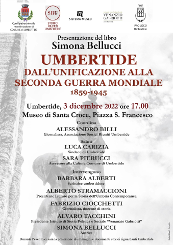 Il 3 dicembre a Santa Croce la presentazione del libro “Umbertide dall’Unificazione alla Seconda Guerra Mondiale”