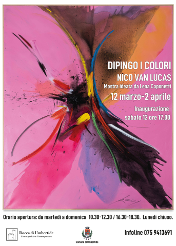 “Dipingo i Colori”, la mostra di Nico Van Lucas alla Rocca